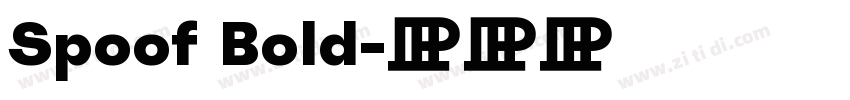 Spoof Bold字体转换